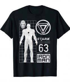 Iron Man Stark Industries 63 Moto Geometric T-Shirt