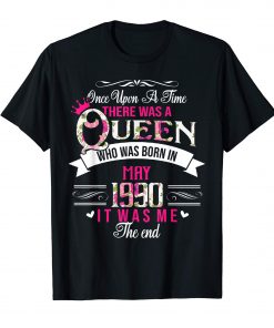 Queen Was Born In May 1990 29th Flower T-Shirt