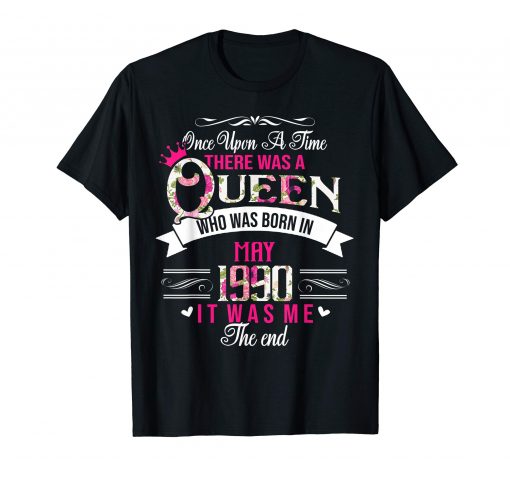Queen Was Born In May 1990 29th Flower T-Shirt
