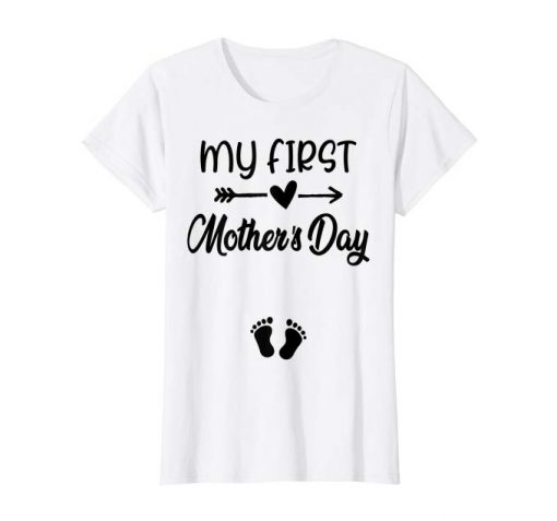 Womens My First Mothers Day Pregnancy Announcement TShirts