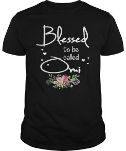 Blessed Omi Flowers Heart Mothers Day Shirt