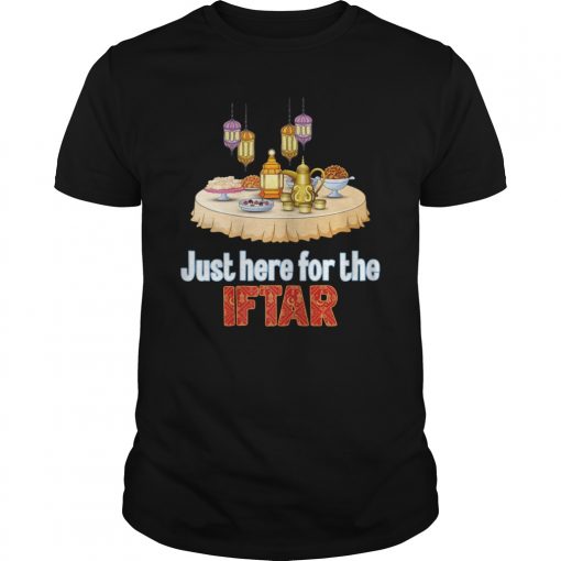 Just Here For The Iftar Funny Islamic T Shirt