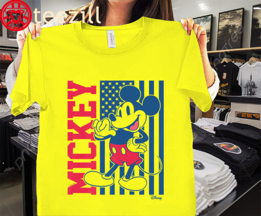 Mickey Family Vacation Shirt American Flag Mickey Disney T-Shirt