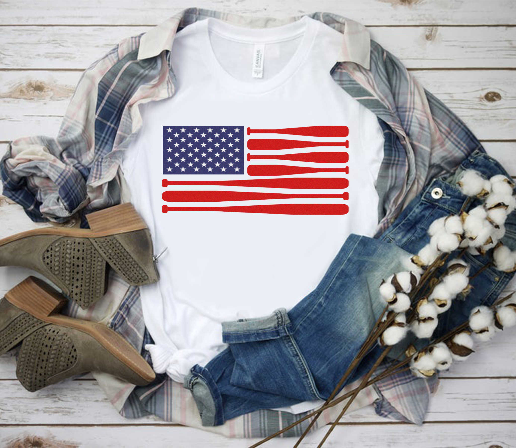 Patriotic Shirt - 4th of July Shirt - American Flag Shirt - Baseball Shirt