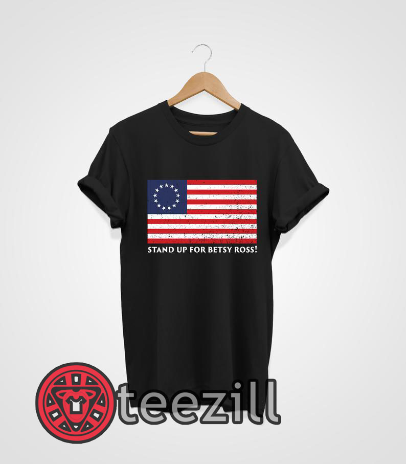 America Betsy Ross Flag 1776 Vintage 4th Of July T-shirt