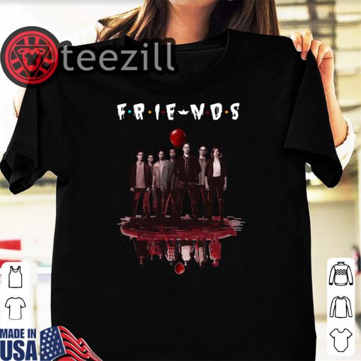 Friends tv show IT chapter two characters friends reflection halloween shirt