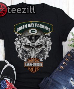 Green bay packers harley-davidson motorcycles classic shirt