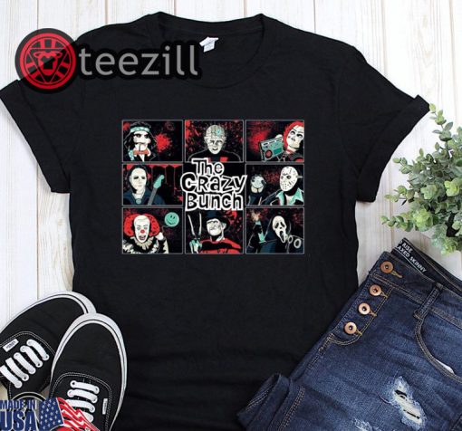 Halloween 2019 horror movie characters the crazy bunch shirt