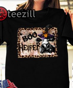 Halloween boo heifer leopard shirt