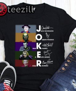 Halloween shirt joker all version signatures shirts