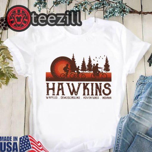 Hawkins Waffles Demogorgons Adventures Indiana Stranger Things Unisex Shirt