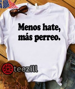 Women's J Balvin Menos Hate Tee Shirt Más Perreo Negra T Shirt