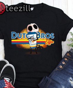 Men's Jack skellington hug dutch bros coffee halloween shirt