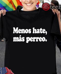 Men's J Balvin Menos Hate Más Perreo Negra Tee Shirt