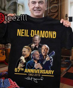Neil diamond 57th anniversary 1962-2019 signature shirts