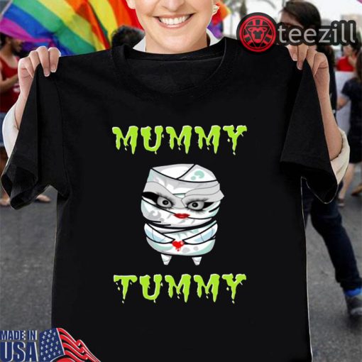 Pregnant Halloween Shirt Mummy Tummy TShirt