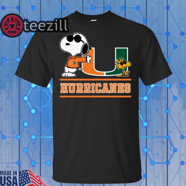 Snoopy Miami Hurricanes Gift T-Shirt - TeeZill