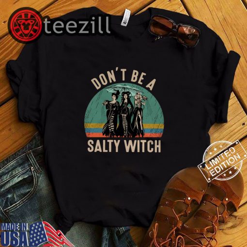 Vintage halloween don’t be a salty witch hocus pocus shirt