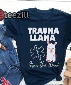 Women's trauma llama alpaca your wound nurse shirts