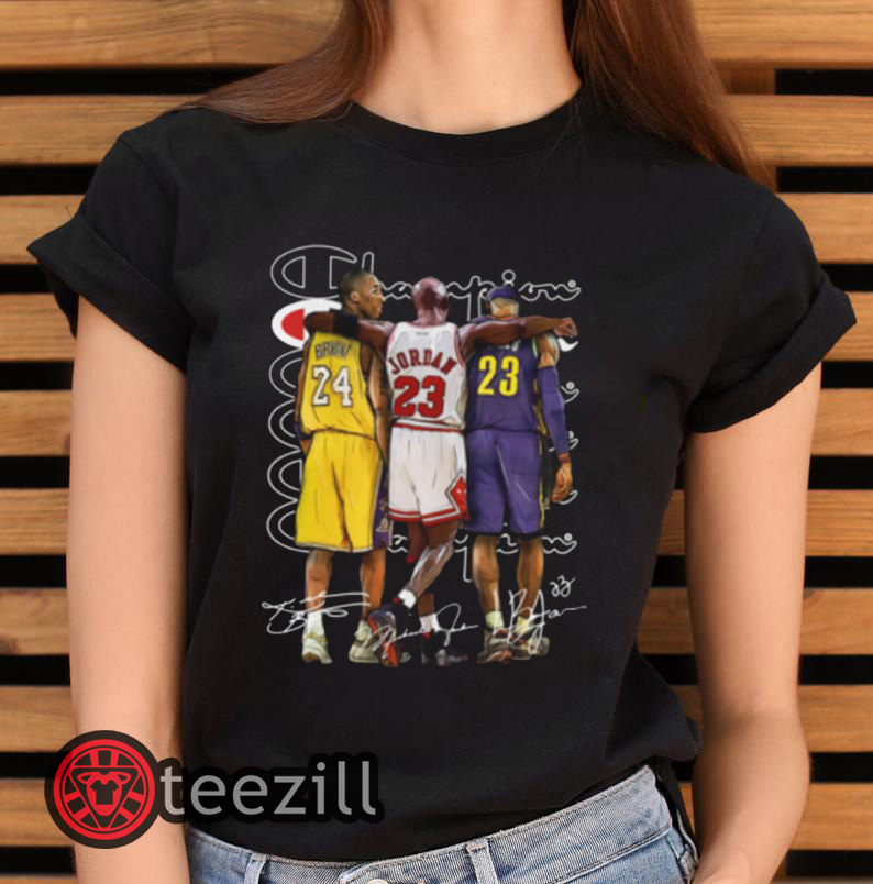 NBA legends lebron james michael jordan kobe bryant memories shirt ...