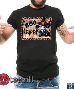 Boo Heifer Leopard Frame Halloween Shirt