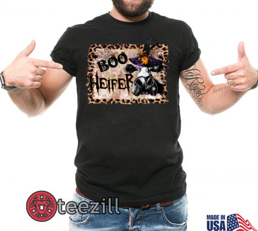 Boo Heifer Leopard Frame Halloween Shirt