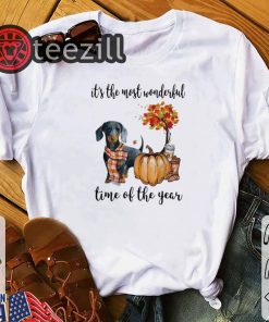 Dachshund shirt It's the most wonderful time of the year t-shirt