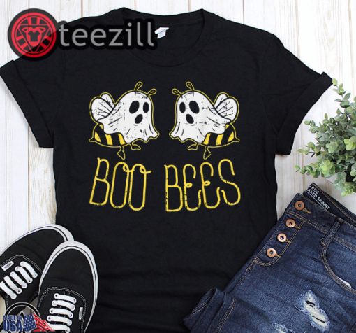 Halloween Boo Bees Couples Ghost Shirt