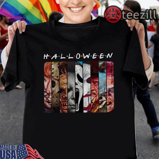 Halloween Friends tv show horror characters movies halloween shirt