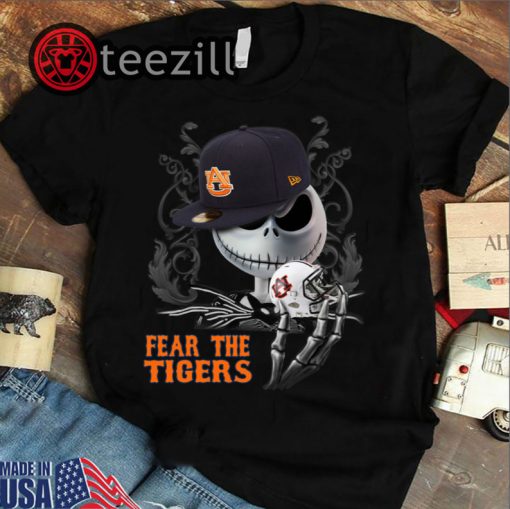 Jack Skellington Fear The Auburn Tigers Shirt