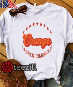 Lauren Cimorelli Orange Shirt