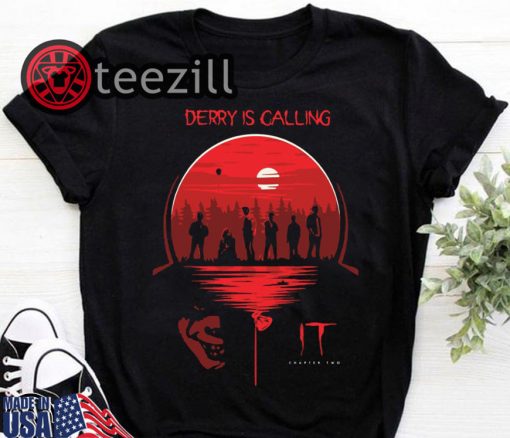 Men's it chapter two derry is calling halloween shirt