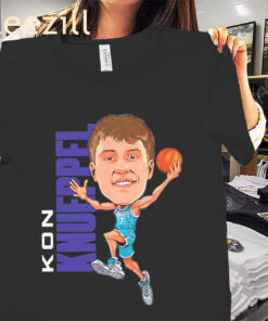 Premium Kon Knueppel Big Head Caricature Charlotte Hornets Tee Shirt