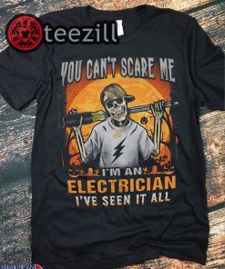 Skull You Can't Scare Me I'm A Nurse I've Seen It All Halloween Tshirt