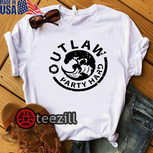 WHITE OUTLAW PARTY HARD SHIRT