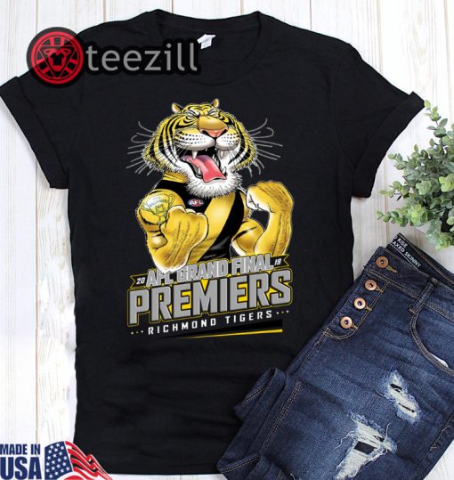 20 AFL grand final premiers richmond tigers t-shirts