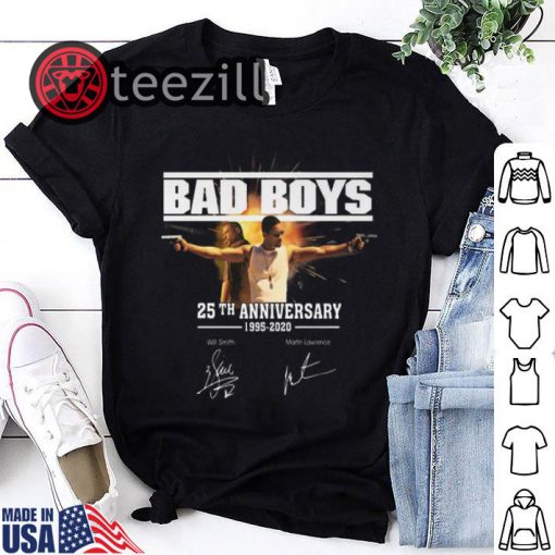 25th Anniversary 1995-2020 Signature Bad Boys Shirt