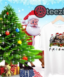 Friends couch with harry potter merry christmas shirt