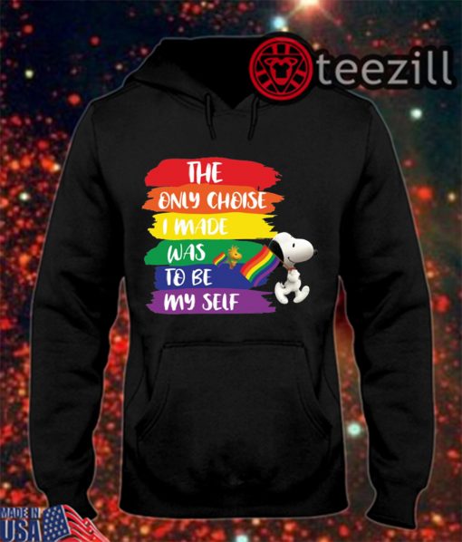 LGBT Snoopy The Only Choice I Made Was To Be Myself Pride Month TShirt