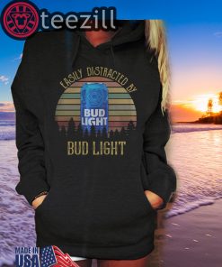 Easily distracted by Bud Light Sunset T Shirt
