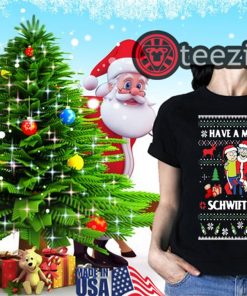 Rick And Morty Have a Merry Schwiftmas Ugly Christmas Clasic Tshirt