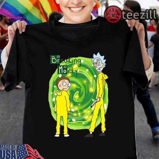 Rick and Morty Water Reflection Mirror Breaking bad Tee