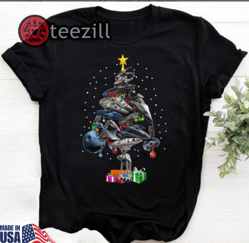 Star Wars Ship Christmas Tree T-Shirt