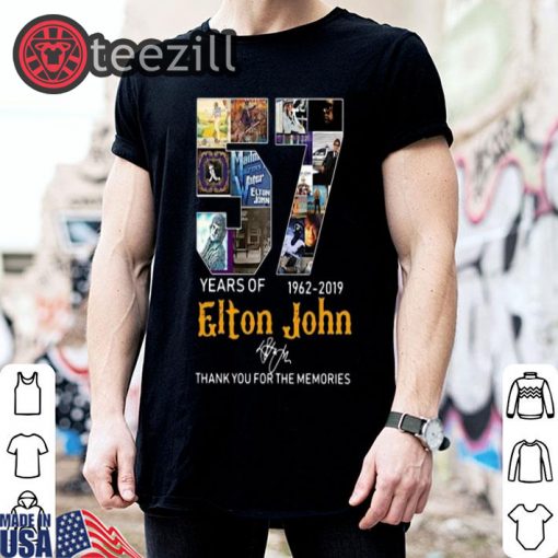 Thank You For The Memories 57 Years Of Elton John 1962-2019 Shirts