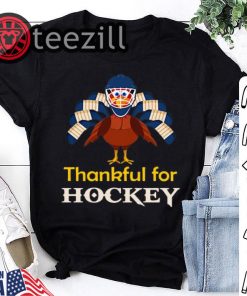 Turkey Chicken Thankful For Hockey Thanksgiving Day TShirt