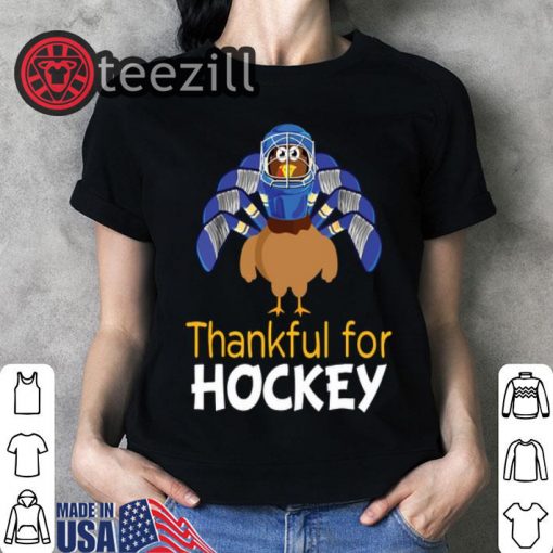 Turkey Thankful For Hockey Thanksgiving Shirt
