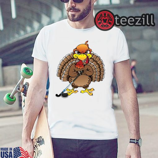 Turkey Thanksgiving Ice Hockey T-shirt