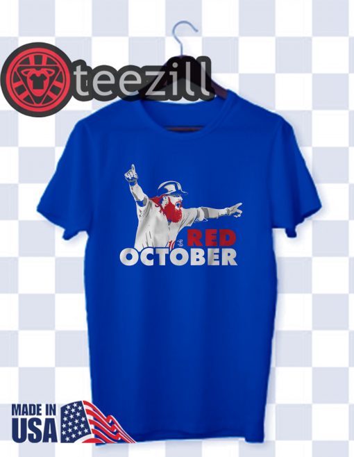 Red October Blue Shirt