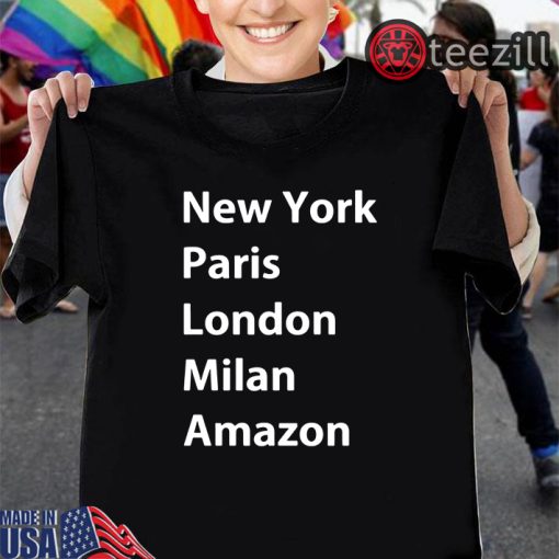 Black Heidi Klum New York Paris London Milan Amazon Shirt