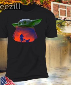Baby Yoda Sunset Gift Shirt